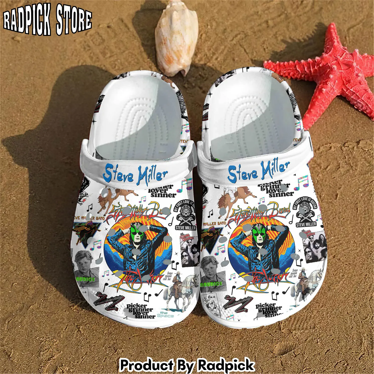 Radpick steve miller music crocss crocband clogs shoes comfortable for men women and kids footwearelite exclusive rp6521156